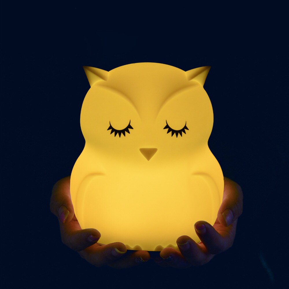 Cartoon Owl LED Night Light Touch ..