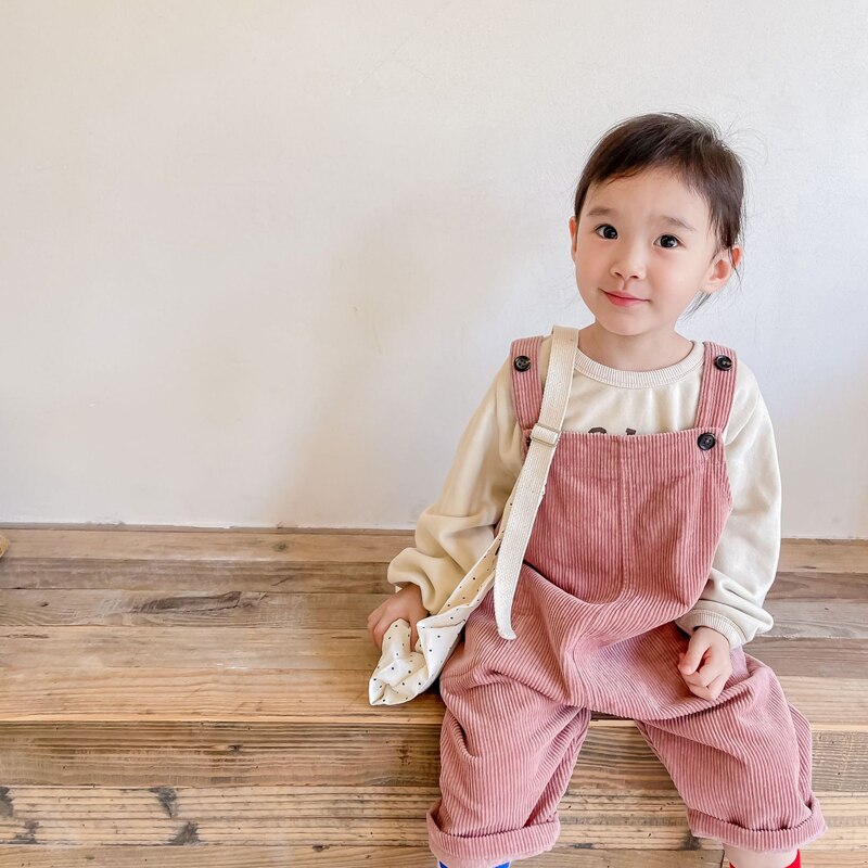 2022 Boys Girls Overalls New Korean Fashion Solid C..
